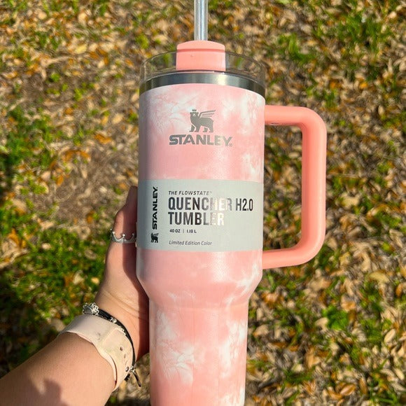 Home.Co - Stanley Quencher H2.0 Tumbler 40 oz - Peach Tie Dye